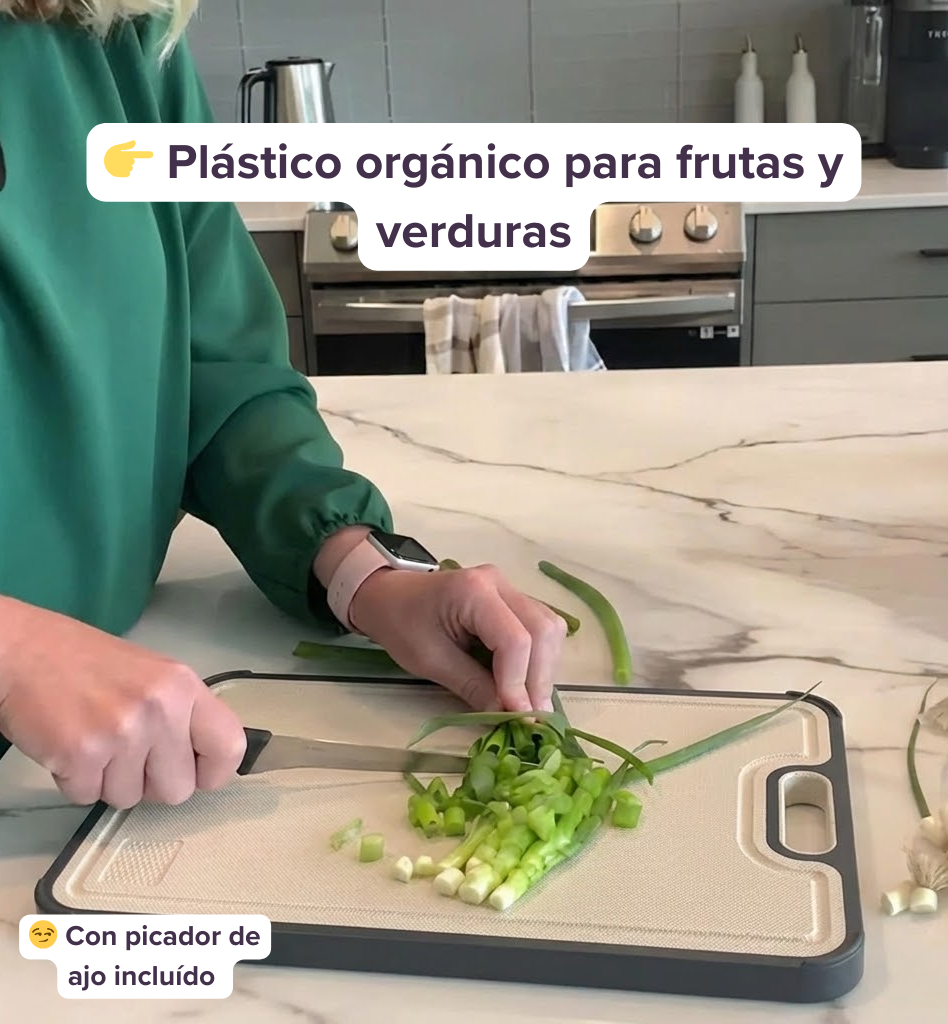Tabla de Cortar de Titanio 2 en 1 – Doble Cara Grado Alimenticio