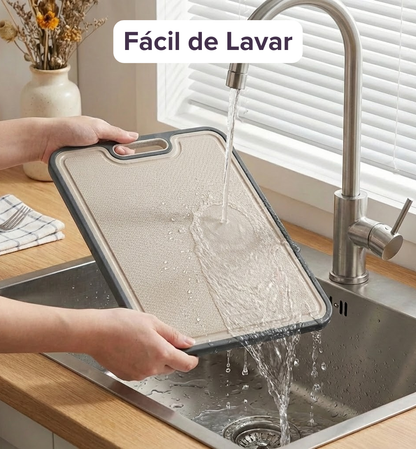 Tabla de Cortar de Titanio 2 en 1 – Doble Cara Grado Alimenticio